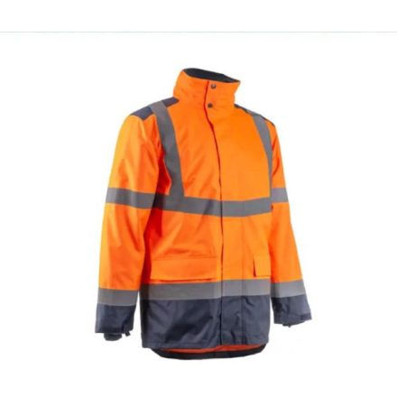 5KAP170 KAZAN KOMBINÁLHATÓ 4/1 HI-VIZ NARANCS MUNKAVÉDELMI ESŐKABÁT