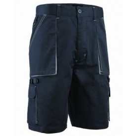   NAVY/KÉK II RÖVID BERMUDA Övbújtatós, sokzsebes, derék rövidnadrág