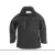 TAO kabát fekete, lélegző, szél- és vízálló softshell anyag, körbefutó fényvisszaverő csík XTAOB