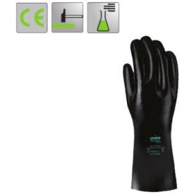   Uvex Profatrol fekete HPV vegyszerálló vinyl kesztyű,  0,5 mm / 35 cm