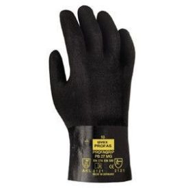   Uvex kesztyű Profagrip ásványi olaj-, sav-, lúgálló, csúszásbiztos feketen HPV-PVC 0,5 mm / 35cm U60193