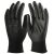 6036-41 FEKETE PRECÍZIÓS POLIÉSZTER munkavédelmi KESZTYŰ, PU MÁRTOTT TENYÉRREL