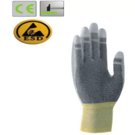   Uvex Unipur Carbon szürke PA/szénszál alapkesztyű, mikropettyezett  / ESD