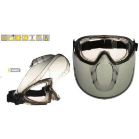   60650, Stormlux, gumipántos, páramentes védőszemüveg arcvédővel 60650