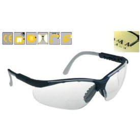   +1,5 fokozatú, integrált betét, 2,45 mm vastag víztiszta lencse, állítható szár