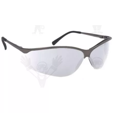 Lux Optical Titalux, víztiszta lencsés munkavédelmi szemüveg, karc- és páramentes lencse, fekete fé