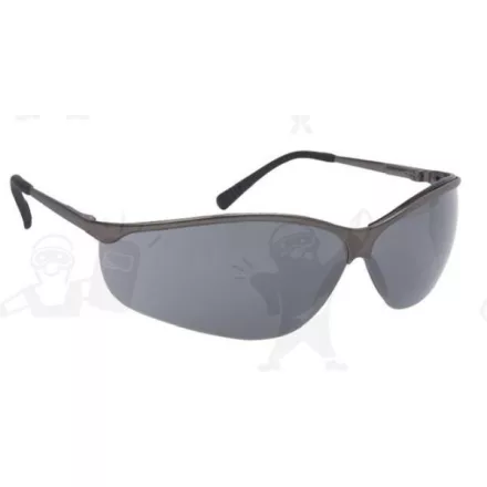 Lux Optical Titalux, sötét (3-as) lencsés munkavédelmi szemüveg, karc- és páramentes lencse, fekete