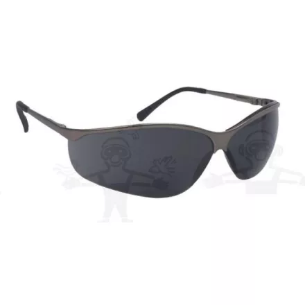Lux Optical Titalux, sötét (4-as) lencsés munkavédelmi szemüveg, karc- és páramentes lencse, fekete