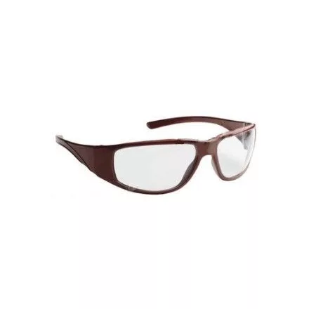 Lux Optical munkavédelmi védőszemüveg Fairlux víztiszta karcmentes lencse, piros keret és oldalvédő