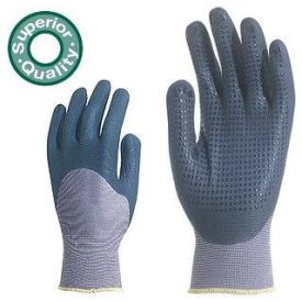   Poliamid kesztyű tenyerén lélegző poliuterán, nitril pöttyökkel 6247-50-es