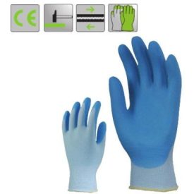   Poliamid élelmiszeripari kesztyű, mikro-habosított szellőző kék nitril tenyérrel