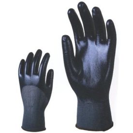   Poliamid szerelőkesztyű, kondenzált fekete latex tenyérrel, csúszásbiztos  6457-60