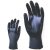 Poliamid szerelőkesztyű, kondenzált fekete latex tenyérrel, csúszásbiztos  6457-60