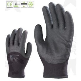   6628-30 munkavédelmi kesztyű, SZERELŐKESZTYŰ, TÉLI, FEKETE HP HAB PVC TENYÉR, 3/4 HÁT