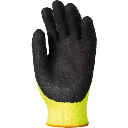 TAEKI5 VÁGÁSB.SÁRGA TÉLIKESZTYŰ,HABOS HP LATEX TENYÉR-6978,6979,6980