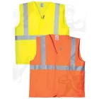 Fluo jólláthatósági eco mellény keresztcsíkos narancs 70222-es, Jólláthatósági