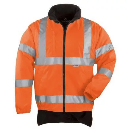 Narancs fluo mellény levehető polár ujjakkal, hosszított hátrésszel  70530-33-as, M-es