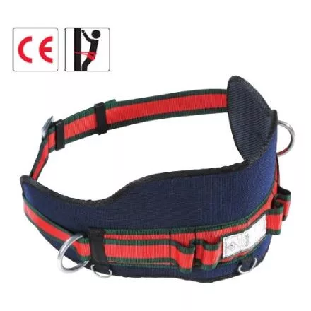 Wide munkahelyzet-beállító deréköv, széles komfort béléssel,  hurok és fém tartókkal