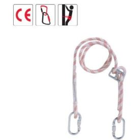   1,8 m-es, állítható hosszúságú mh-beállító, körszövött kikötőkötél, 10 mm + 2 csavaros karabiner