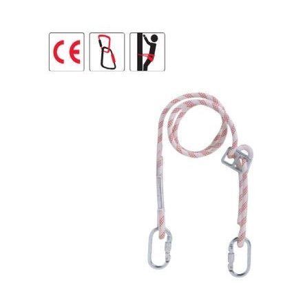 1,8 m-es, állítható hosszúságú mh-beállító, körszövött kikötőkötél, 10 mm + 2 csavaros karabiner