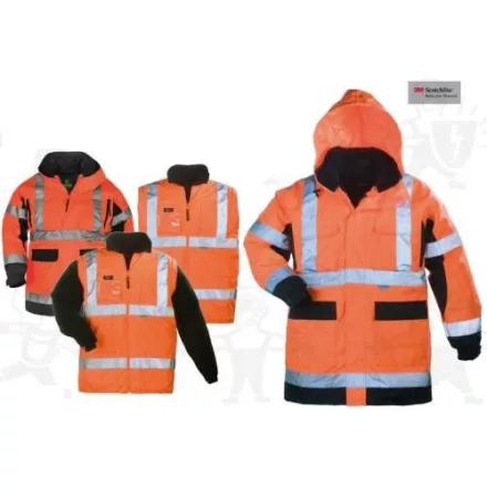 FLUO PU 4/1 narancs/fekete, szellőző Breathane 7AIRO, Jólláthatósági