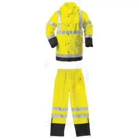   Hi-way fluo Pes esőruha, sárga/fekete 7HWSY Jólláthatósági