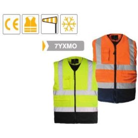   Yard Medium bélelt fluo Munkásmellény, (7YXMO) Jólláthatósági