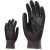 9079 Bélelt fekete poliamidra mártott nitril munkavédelmi kesztyű, tépőzáras csuklóval