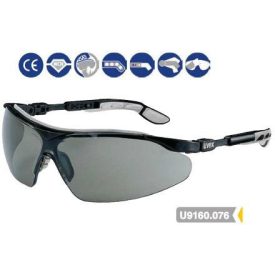   U9160076 I-VO Uvex Védőszemüveg párnázott orr, karc és vegyszerálló szürke (NCH)