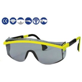   Uvex Védőszemüveg állítható sárga szár, karc és vegyszerálló szürke lencse (NC)
