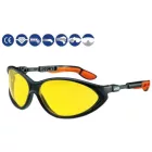 UVEX CYBRIC U9188 munkavédelmi szemüveg sárga karcmentes lencsével U9188020