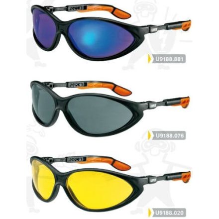 9188881, UVEX CYBRIC U9188 munkavédelmi szemüveg kék tükrös lencsével U9188881