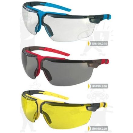 Uvex I3 védőszemüveg állítható szár, szennytaszító sárga lencse 9190220