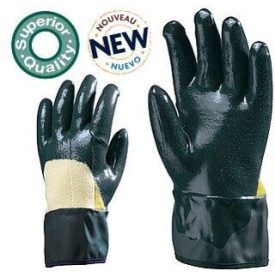   9660, Tenyéren vágásbiztos Kevlarral, háton pamutra kétszer mártott nitril 9659-60-as