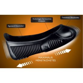   EASY-GRIP csúszásgátló talp, harmónika kiképzés, kaucsuk gumi, fekete 9eas