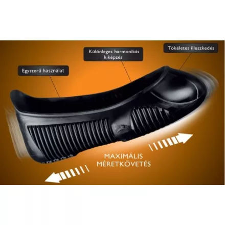 EASY-GRIP csúszásgátló talp, harmónika kiképzés, kaucsuk gumi, fekete 9eas