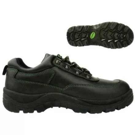 MITO (S3) színbőr félcipő, sportos fazon acélkapli és -taplemez, széles orr-rész, olajálló LEP76