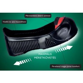   TOTAL PROTECT csúszásgátló talp lábujjvédővel, kaucsuk gumi, fekete 9TOT