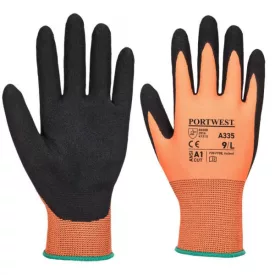   A335O8RXXL, Portwest Dermi-Grip NPR15 Nitrile Sandy kesztyű, OrBk, méret: XXL