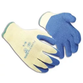   Portwest, Cut 3 latex tenyérmártott kesztyű, Yellow/Blue, L-s