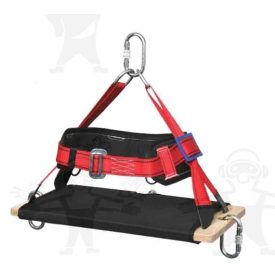   Pad-2 munkaövvel kombinált fa ülőpad karabinerekkel ABA200