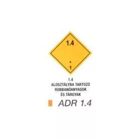 Robbanó anyagok és tárgyak ADR 1.4