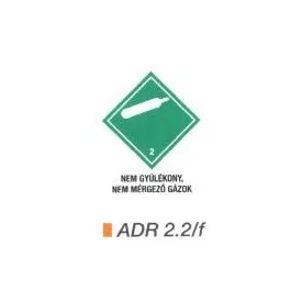 Nem gyúlékony, nem mérgezö gázok ADR 2.2/f