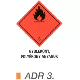 Gyúlékony, folyékony anyag ADR 3