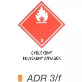 Gyúlékony, folyékony anyag ADR 3/f