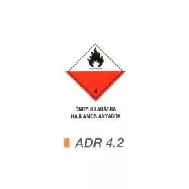 Öngyulladásra hajlamos anyag ADR 4.2