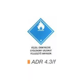   Vízzel érintkezve gyúlékony gázokat fejlesztö anyag ADR 4.3/f