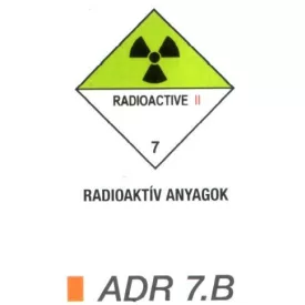 Radioaktív anyag ADR 7.B