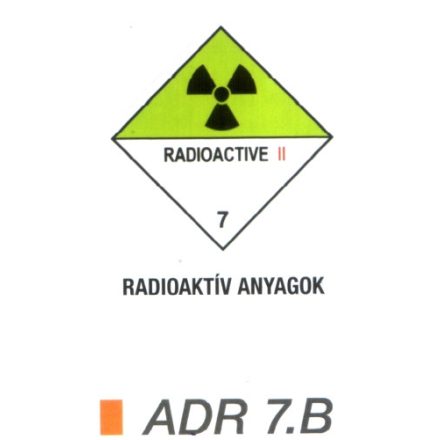 Radioaktív anyag ADR 7.B