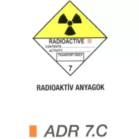 Radioaktív anyag ADR 7.C